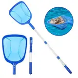 Wamsound Schwimmbad Laubkescher: Pool Skimmer Netz - Pool Reinigung Netze mit Teleskopstange Pool Laubrechen Teiche Reinigung Netz für Spas, Pool, Fischteich, Debris, Leaves Blätter Pickup Entfernung