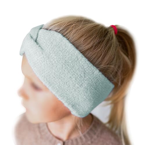 Papierdrachen Kinder Haarband aus Strick - türkis – Bequem & Stilvoll mit Knoten – Perfektes Accessoire für Jungen und Mädchen