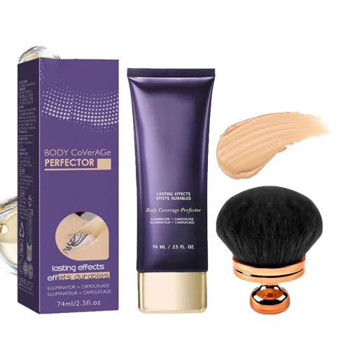 All Over Complexion Perfector with Extra Large Body Makeup Brush,Body Coverage Perfector,Körper Make up Wasserfest,Body Coverage Perfector für Beine
