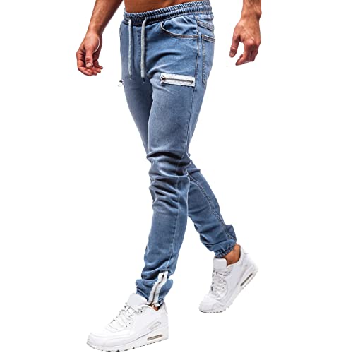 Herren Hosen Stretch Herrenmode Lässige Kurze Hose Reine Farbe Jean mit Reißverschlusstaschen Jean Hose Solide Mode Jean Jean Herren Shirt