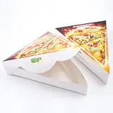 24 Stück Pizzakartons Pizzaboxen Pizza Slice Kartons Single Slice Pizza Verpackung Karton Pizza Muster Dreieckverpackung Faltbare Pizzaschachtel Container entfernen (24,5 * 18,5 * 4,5cm)