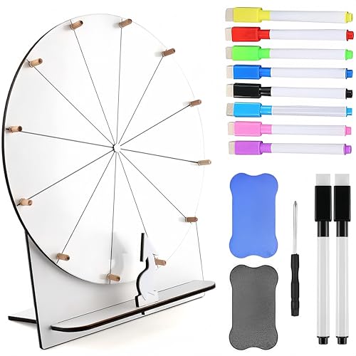 BIZOI Glücksrad zum Selbstgestalten, Roulette-Spinner des Glücks, Glücksrad zum Drehen, Spinnings Prize Wheel, für Hochzeitsspiele, Lotteriespiele, Karneval Party, Wortspiele, Neujahr, Schule, Familie