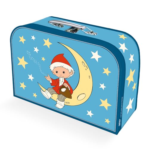 Trötsch Kinderkoffer "Sandmann" Mond groß, Pappkoffer, Koffer aus Pappe, Geschenk Verpackung, Gutschein Verpackung,Spielkoffer, Metallgriff und ... Kinder: 29 x 20 cm (Unser Sandmännchen)