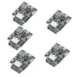 Hailege 5pcs 5V 2A Lade- und Entlademodul Integriertes Aufladen USB A und USB C Typ-C Dual-Interface Kompatibel zu 4,2V 4,35V Lithiumbatterie Hohe Präzision