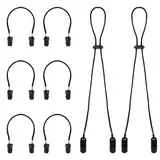 8 Stück Anti-Wind Hutband Clips, Verstellbare Hut-Halteclip Golf Angeln Sonne Schutz Hut Lanyard Cord Clips, Winddichte Halteclip zum Angeln Klettern Jagen Camping Wandern Bootfahren Radfahren