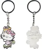 Konix Hello Kitty Schlüsselanhänger - 4 x 4 cm - Metall - Skateboard-Motiv