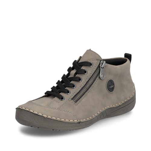 Rieker Damen Bequemschuhe 52514, Frauen Schnürschuhe,Komfortschuhe,Halbschuhe,schnürer,Schnuerschuhe,Schnuerer,Schnuerung,grau (42),38 EU / 5 UK