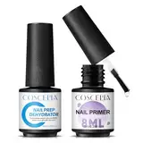 COSCELIA Primer für Gelnägel Dehydrator für Nägel Set, Superior Bonding Primer Set 8ml Professional Nail Prep Natural Dehydrate Quick Air Dry für UV Gel Nagellack und Acrylic Powder