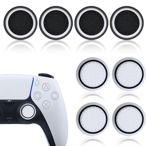 8 Stück Controller-Zubehör Schutzhülle, Thumbstick Grip Caps Für PS3, PS4, PS5 Controller Stick Attachments, Joystick Schutz Attachments (2 Farben)