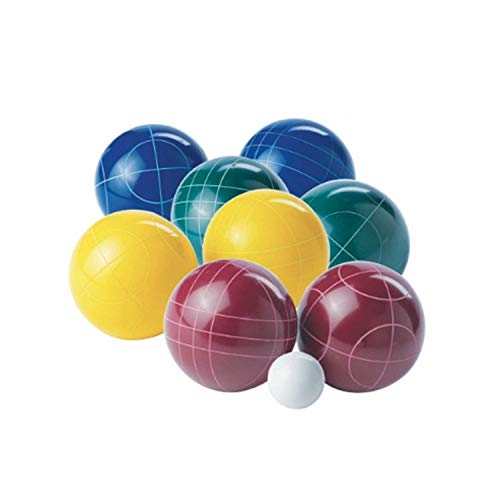 Franklin Sports Unisex-Erwachsene Premier Bocce 6 Allwetter Bälle, 1 Pallino und Deluxe-Boccia Tragetasche – Strand, Hinterhof oder Party Outdoor-Spaß – Profi-Set, Gemischt, Medium^Small