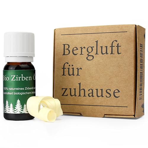 Zirbenöl 10ml - 100% naturreines Zirbelkieferöl - Zirben Öl - Zirben Raumduft - angenehmer Waldduft Aromaöl - Zirbelkiefer Öl