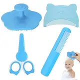 4 Stück Milchschorf Kamm,Kopfgneis Entfernen Baby,Schorfkamm Baby Set,Babybürste Neugeborene,Zum Sanften Massieren der Kopfhaut Ihres Neugeborenen,Milchschorf Baby Entfernen, Sicheren Materialien