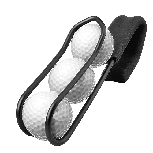 Golf Ball Holder - Holds 3 Balls Easy Attachment to Bag or Cart, Golf Gag Accessories Golf Gifts