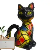 kinrguiyuez Tischlampe mit Tiermotiv, Buntglas-Tierform, Tischlampe aus gebeiztem Harz, Vintage-Stil, handgefertigte Skulptur-Lampe, Schlafzimmerornament, Nachtlicht für Nachttisch, Schreibtisch