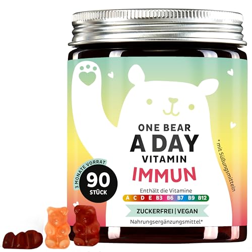 Fürs Immunsystem - leckere Multivitamin Gummibärchen mit hochdosiertem A-Z Immunkomplex - zuckerfrei (90St) - Bears with Benefits