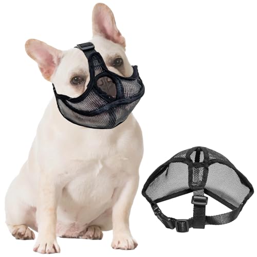 Französische Bulldogge Maulkorb Maulkorb für Hunde mit Abgeflachter Maske für Hunde mit Kurzer Schnauze Hundemaulkorb mit Kurzer Schnauze maulkorb kleine Hunde Anti Beißen Kauen Bellen