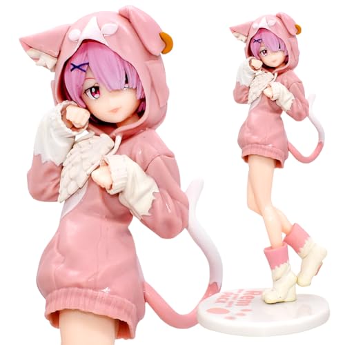 Ra-m Action Figur, Re Zero Figuren, Starting Life in Another World, Ra-m Anime Figur Modell, 8.2inch Anime-Kollektion, Puppe Desktop-Ornamente, Geschenke für Anime-Fans, Kinder