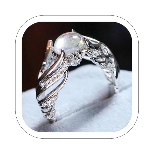 GüNstige+Aktionen+Rabatte+Befristete+Sonderangebote+Lagerbestand+Schnellangebote+Be-Stellungen+Ausverkauf+ Geschenk,Ring Silber 925 Damen,Mondstein,Schwan,Daily Spe-Cials – Nur FüR Dich