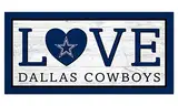 Fan Creations NFL Dallas Cowboys Unisex Dallas Cowboys Love Schild Team Color, 6 x 12