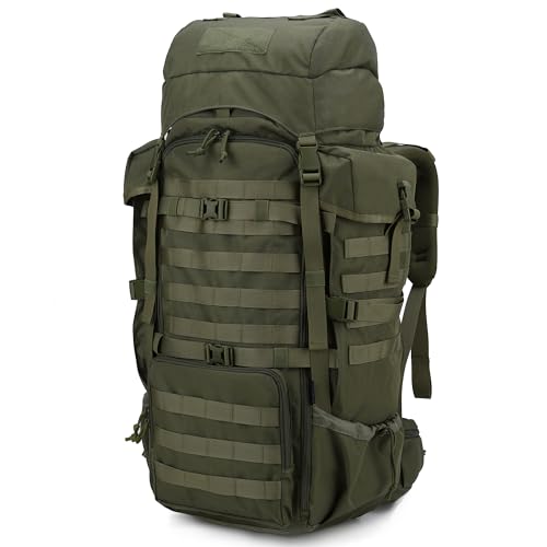 Mardingtop 70L Militär Rucksack Trekkingrucksack mit Regenschutz Wanderrucksack im Freien Große Kapazität Taktischer Rucksack für Wandern, Bergsteigen und Reisen