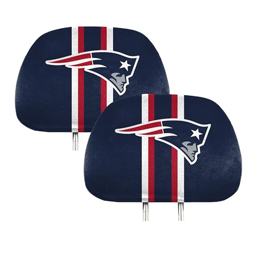 FANMATS NFL - New England Patriots 2 Piece Full Color Headrest Cover Set