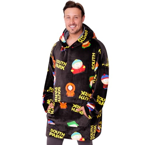 South Park Hoodie Decke Herren, Kuscheldecke mit Ärmeln für Erwachsene & Teenager, Fleece Blanket Hoodie - Männer Geschenke