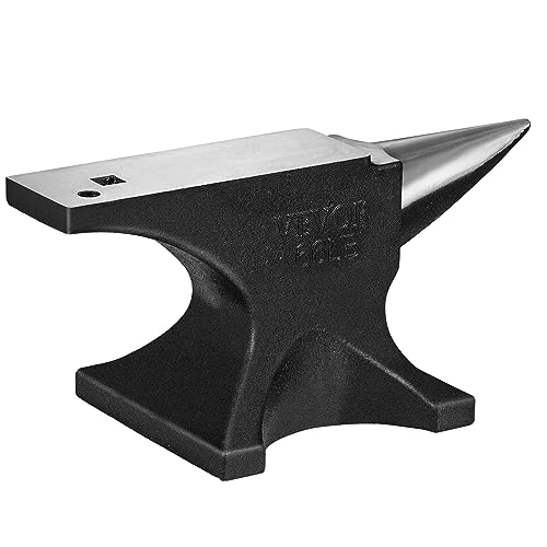 VEVOR Amboss Einzelner Hornamboss 30kg Stahlamboss Geschmiedeter Amboss Robuster Hornamboss Schmied Juweliere Metallschmied Schmiedewerkzeug Geeignet für Nieten, Abflachen, Schmieden und Formen