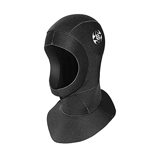 PAWHITS Neopren-Sturmhaube Tauchhaube Haube 3 mm Surfen Schwimmen Triathlon Neoprenanzug Kopfhaube Herren Damen Warm Taucherhaube Neopren Hood Mütze (M)