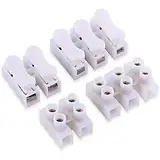 RUNCCI-YUN 60 Stück/pack Weiß CH2 Federverbindungsstück, Klemmverbinder Kabel Stecker Drahtklemmen, Schnellanschlussklemme, die LED Streifen Licht Draht Anschluss, lüsterklemmen steckbar