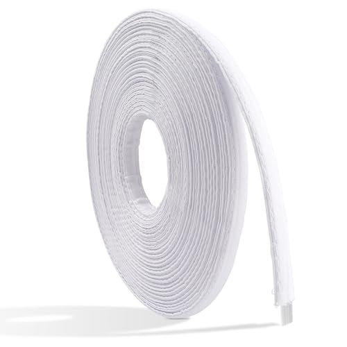 Weißes Polyester-Stäbchen zum Nähen,12 Yards,12 mm,durchnähbar, Korsett-Stäbchen mit geringer Dichte,Polyester-Nähzubehör, BH-Stäbchenwerkzeug für Hochzeitskleider, Korsetts, Brautkleider, Dessous