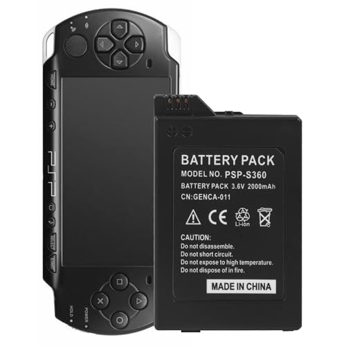 FLSTOR PSP 2000/3000 Akku, 2000mAh 3.6V Lithium Ionen Ersatz kompatibel mit Sony PSP 2000/ PSP 3000 Game Konsole PSP-S110 Ersatzakku Batterie