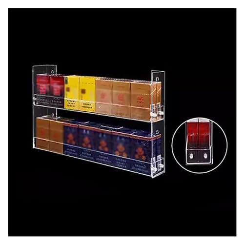 Zigarettenetui aus Acryl, mehrstöckiges Display für organisierte Aufbewahrung, Wandmontage, Schaufensterregal für Einzelhandel oder Heimgebrauch