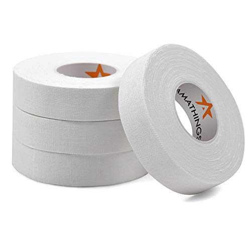 AMATHINGS 4 Rollen Klettertape 1,5cm breit in weiß ideales Fingertape und Sporttape für Klettern Bouldern Kraftsport Volleyball Kampfsport… (4X weiß zum Auffüllen)