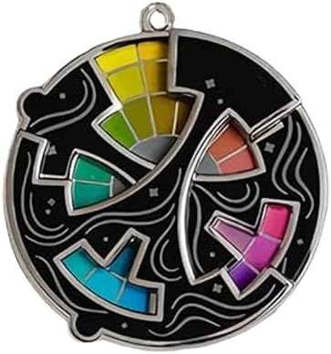 Color Fidget Enamel Pin, Color Fidget Wheel for Artists,20-Hue Colo r Wheel Spinner,Creative Color Fidget Wheel Lapel Pins Relieve Stress,Quickly Identify Tonal Relationships (1 pcs)