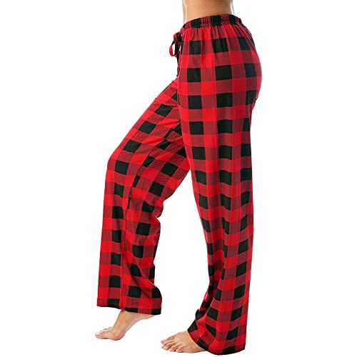 Schlafanzüge Für Schwangere Custompajamas Schlafanzüge Für Mädchen Schlafanzüge Für Damen Kuschel-Hose Pyjama Schwangerschaft Pyjama Kariert Damen Rot Schwarz Karierte Pyjamahose Damen