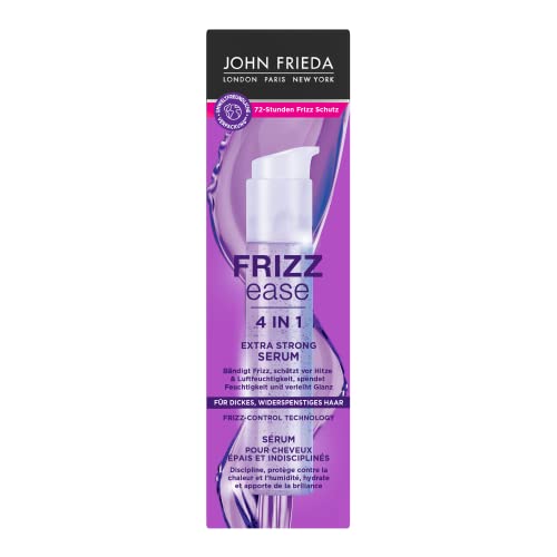 John Frieda 4 in 1 Extra Strong Serum - Inhalt: 50ml - Haartyp: dick, widerspenstig - Aus der Frizz Ease Serie - Bändigt Frizz - Schützt vor Hitze & Luftfeuchtigkeit