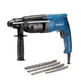 DongCheng Bohrhammer 800W, Schlagenergie 2.8 J, Leerlaufdrehzahl 0-1200U/min, mit 4 Drill Bit SDS plus, Bohren bis 26mm, 4 in 1 Bohrmaschine, Abbruchhammer, Anti-Vibrationsgriff