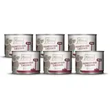 MjAMjAM - Premium Nassfutter für Hunde - kulinarischer Hirsch & Wildschwein an Preiselbeeren, 6er Pack (6 x 200 g), getreidefrei mit extra viel Fleisch