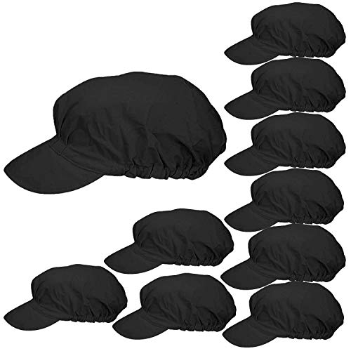 MISEMIYA - MÜTZE VISIERKAPPE Visier Unisex Hut KÜCHE Chef MÜTZE KOCH MÜTZE KOCH MÜTZE Ref.923 - Schwarz, Pack* 1 Pcs