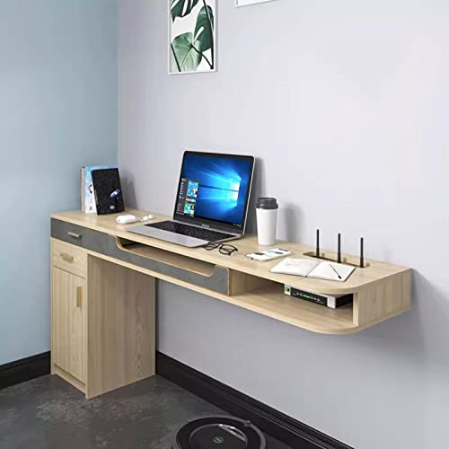 Arbeitsplatz Computertisch Wandmontierter TV-Schrank Schweberegal Wandregal TV-Ständer TV-Medienkonsole Audiovisuelle Geräte Regale Schreibtisch Home Office und Schlafzimmer Möbel Eckregale