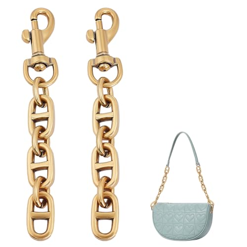UNICRAFTALE 2 STK Taschen Verlängerungsketten Legierungs 12cm Antik Goldene Crossbody Schultertaschenriemen Verlängerungsketten Mit Drehbarer Augenschraube Ersatz Karabinerhaken Für Taschenriemen