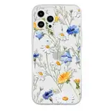 Rnrieyta Miagon Kreativ Blume Hülle für iPhone XS Max,Schmetterling Blätter Blumen Flower Serie Schutzhülle Transparentes Weich TPU Cover Dünne Kratzfeste Silikon Gel