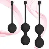 Liebeskugeln Beckenbodentraining 3er Set ,Loveballs mit Innen Rotierenden Kugeln,Beckenboden Training für Frauen mit Vibration zur intensiven Stimulation - Stärkung der Vaginalmuskulatur & Sextraining