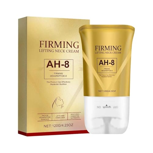 AH-8 Firming Neck Cream, Firming Neck Cream With Roller, Hals und Dekollete Creme mit Hexapeptide, zur Reduzierung von Falten, für Glatte & Jugendliche Haut,120g