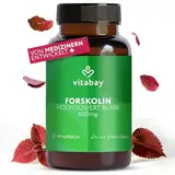 Vitabay Forskolin 400mg - 90 Kapseln aus Coleus Forskohlii Extrakt - Forskolin Hochdosiert Blase - Forskolin Blase Forskolina Forskolin Kapseln - Forscolin Foskolin Forskolin Pulver Forskolin Coleus