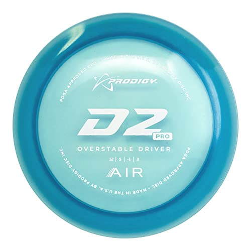 Prodigy Disc D2 Pro Air Distanz-Treiber,überstabiler Hochgeschwindigkeits-Disc-Golf-Treiber,überstabil unter allen Bedingungen,vergleichbar mit Innova Zerstörer,Farben können variieren (160–164 g)