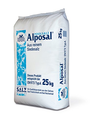 ALPOSAL Poolsalz aus reinem Siedesalz (Chlorinator geeignet) im 25kg Sack