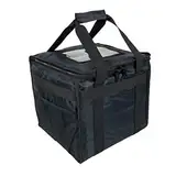 HFB30L Wärmesack für Pizza, Takeaway, Restaurant, Picknick, indisch, Chinesisch, Kebab, Catering, Liefertasche, thermisch isoliert, 32 x 32 x 30 cm, Schwarz