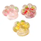 Katzenpfoten Squishy, 3 Stück Squishy Pfote in Erdbeerrosa, Kirschrot und Ananasgelb, Katzenpfoten Spielzeug für Stressabbau, Geschenkidee für Katzenliebhaber und Tierfreunde