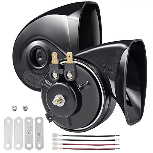 Rupse Hupe Autohupe Laut 120dB Horn Signalhorn für 12v Pkw Lkw Wohnmobile Motorräder Schiffe E-Bikes,2 Stück